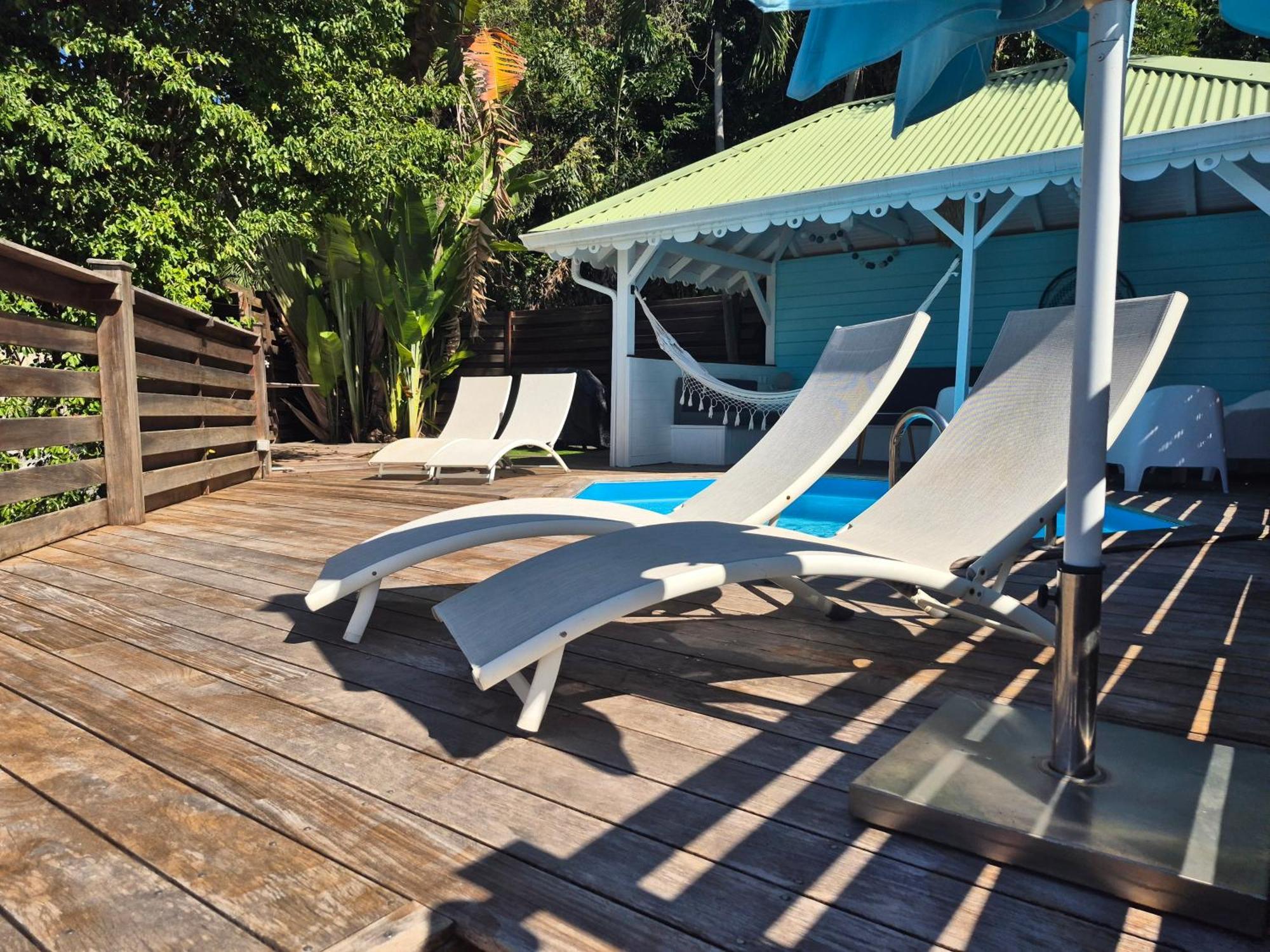 Villa Cannelle, Piscine, Vue Mer Deshaies Bagian luar foto