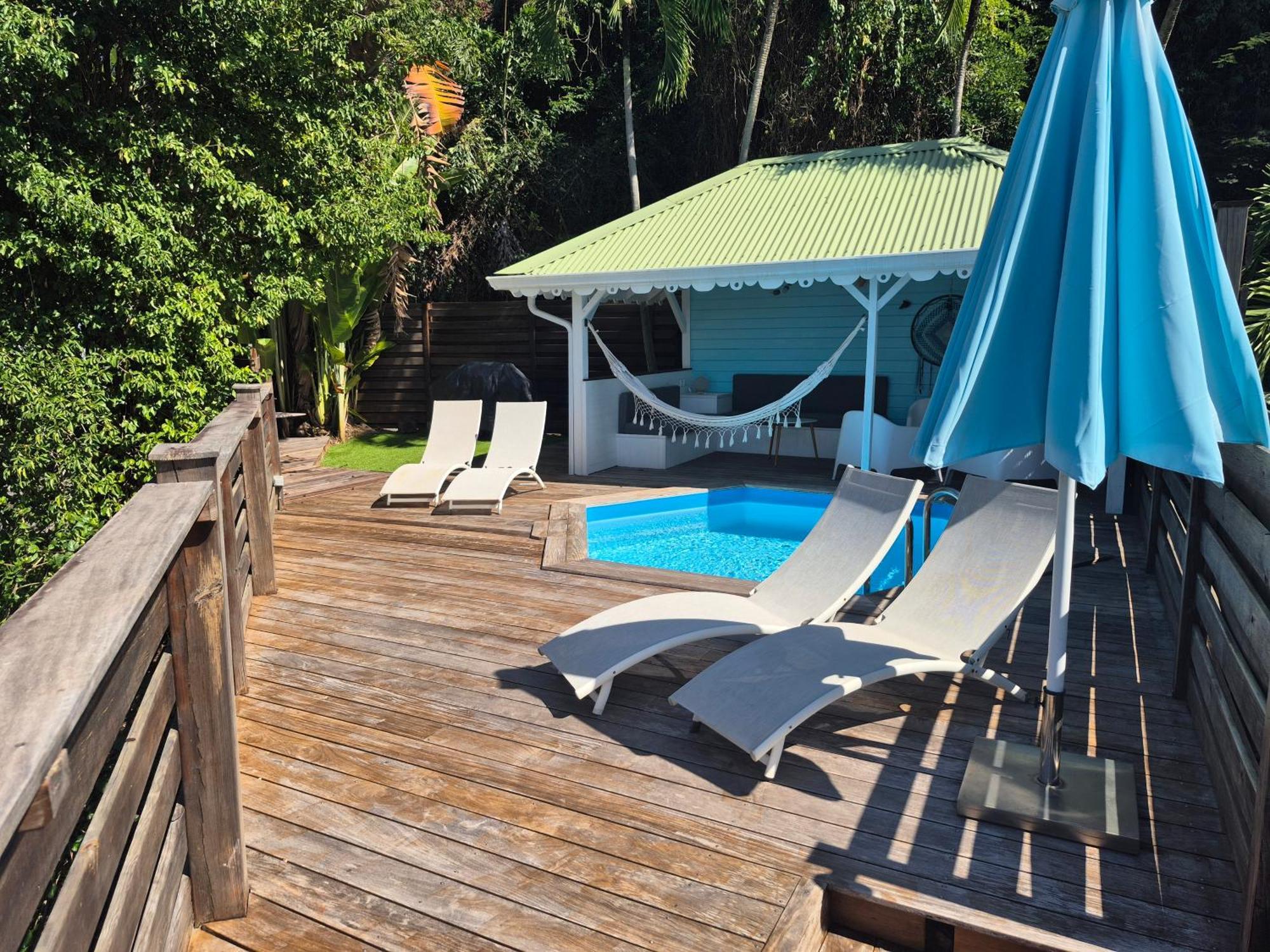 Villa Cannelle, Piscine, Vue Mer Deshaies Bagian luar foto