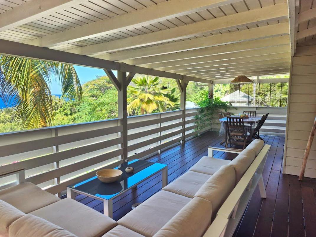 Villa Cannelle, Piscine, Vue Mer Deshaies Bagian luar foto